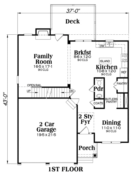 Craftsman Plan: 2228 square feet, 4 bedrooms, 2 bathrooms, Stonewycke