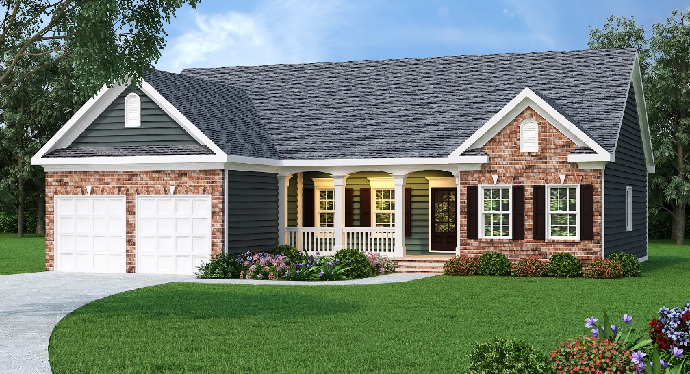 Ranch Plan: 1566 square feet, 3 bedrooms, 2 bathrooms, Shelby