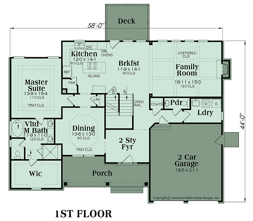 Traditional Plan 2351 square feet, 3 bedrooms, 2