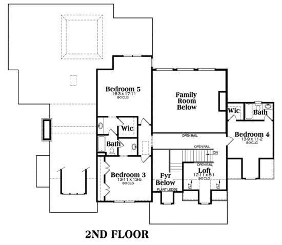 Southern Plan: 4416 square feet, 5 bedrooms, 4 bathrooms, Dunwoody