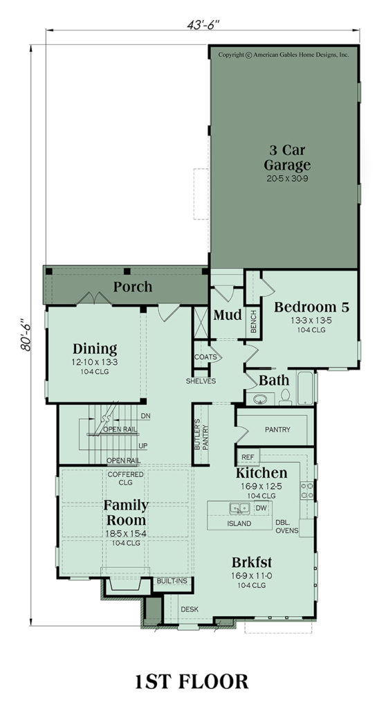 European Plan: 4407 square feet, 5 bedrooms, 5 bathrooms, Chatsworth