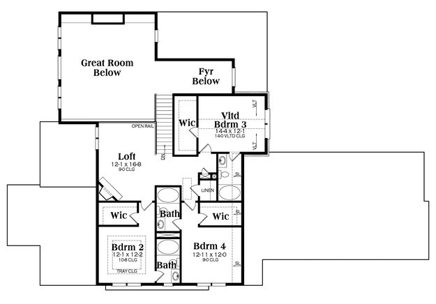 Traditional Plan: 3776 square feet, 4 bedrooms, 5 bathrooms, Chestnut_Ridge