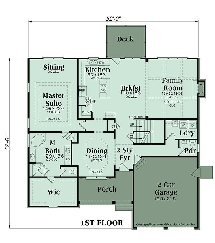 Craftsman Plan 3308 square feet, 4 bedrooms, 4 bathrooms